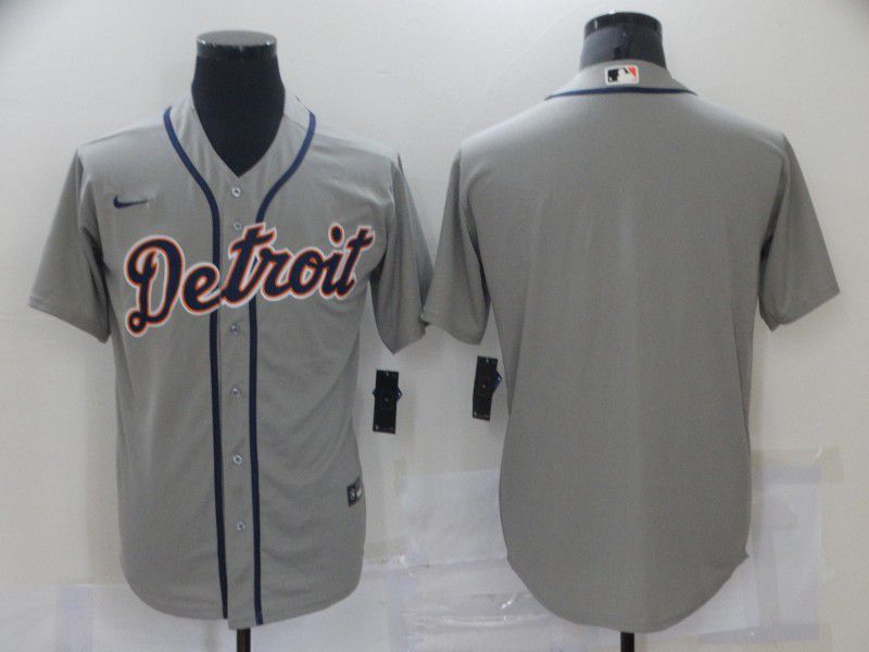 Men Detroit Tigers Blank Grey Game 2021 Nike MLB Jersey